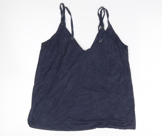 Womens UK Size M Mango Blue Camisole Tank