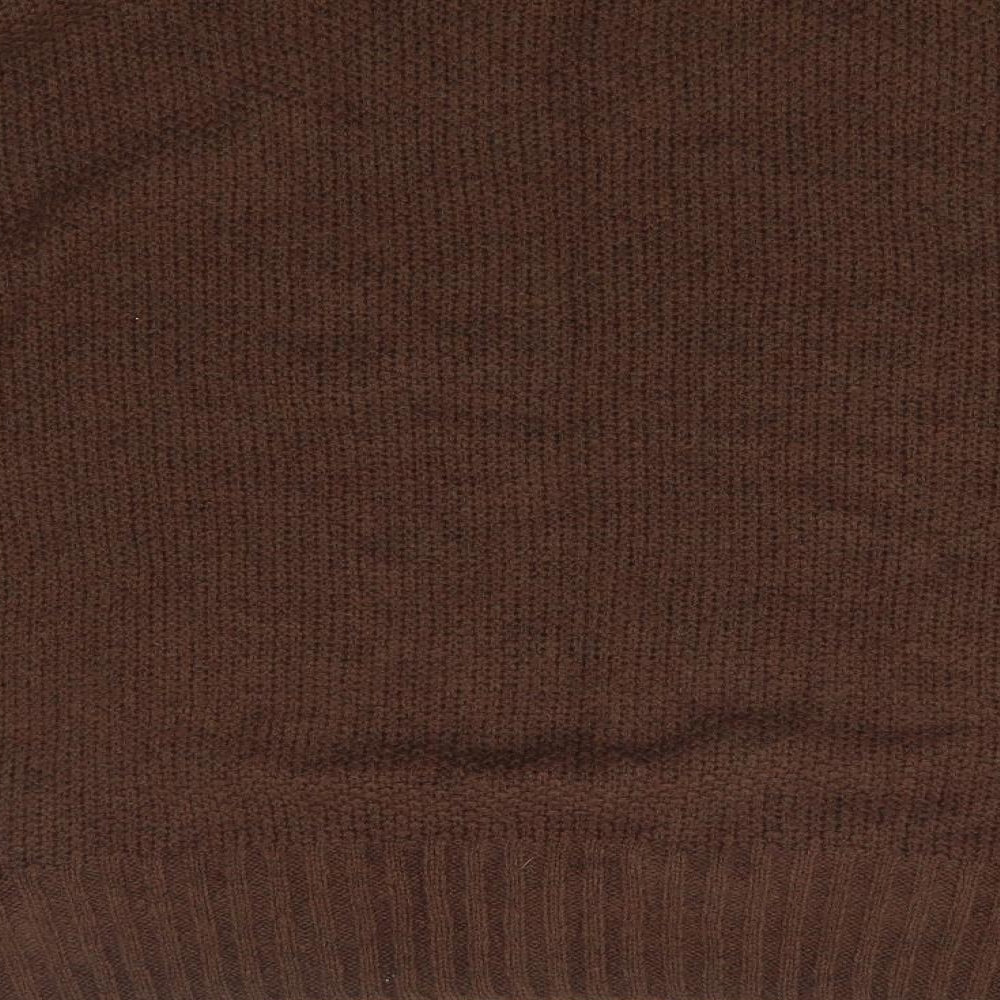 Womens UK Size L Preworn Brown Pullover Jumper