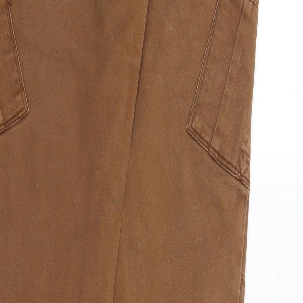 River Island Womens Brown Cotton Skinny Jeans Size 6 L28 in Regular Zip