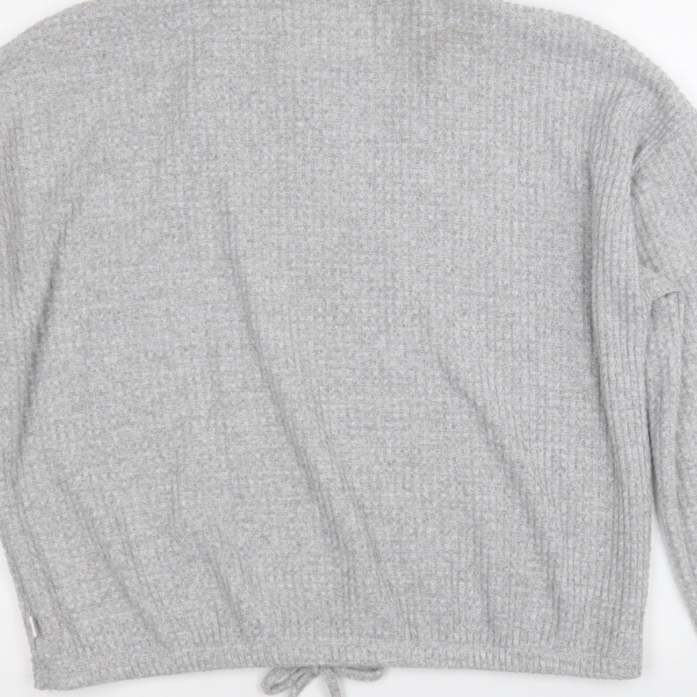 George Womens Grey High Neck Polyester Pullover Jumper Size 12