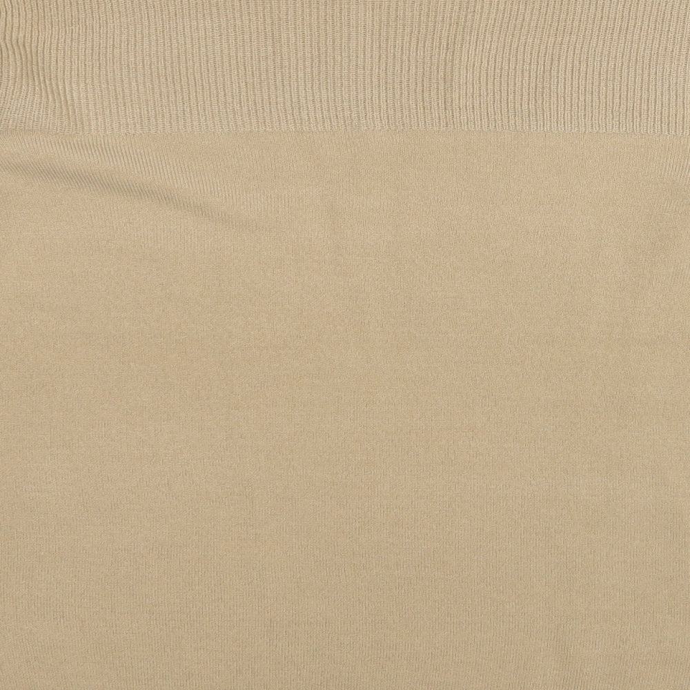 INTUITION Womens Brown Round Neck Acrylic Pullover Jumper Size 18