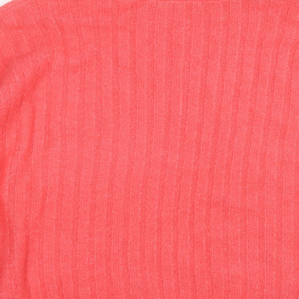 George Womens Pink Roll Neck Acrylic Pullover Jumper Size M