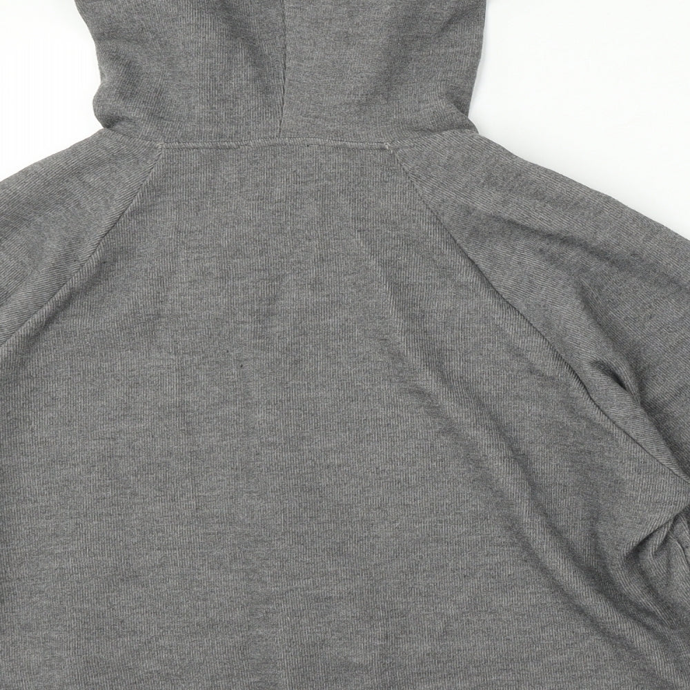Zara Womens Grey Polyester Pullover Hoodie Size M - Cropped