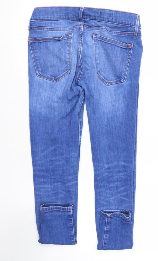 Primark Womens Black Cotton Straight Jeans Size 26 L27 in Regular