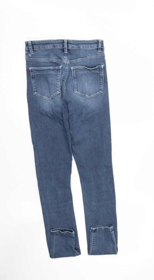 ASOS Womens Blue  Cotton Skinny Jeans Size S L34 in Regular