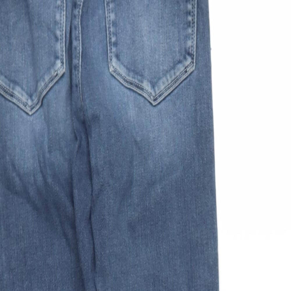 ASOS Womens Blue Cotton Skinny Jeans Size S L34 in Regular