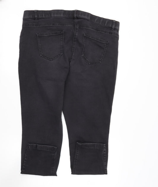 George Womens Beige Cotton Straight Jeans Size XL L26 in Regular