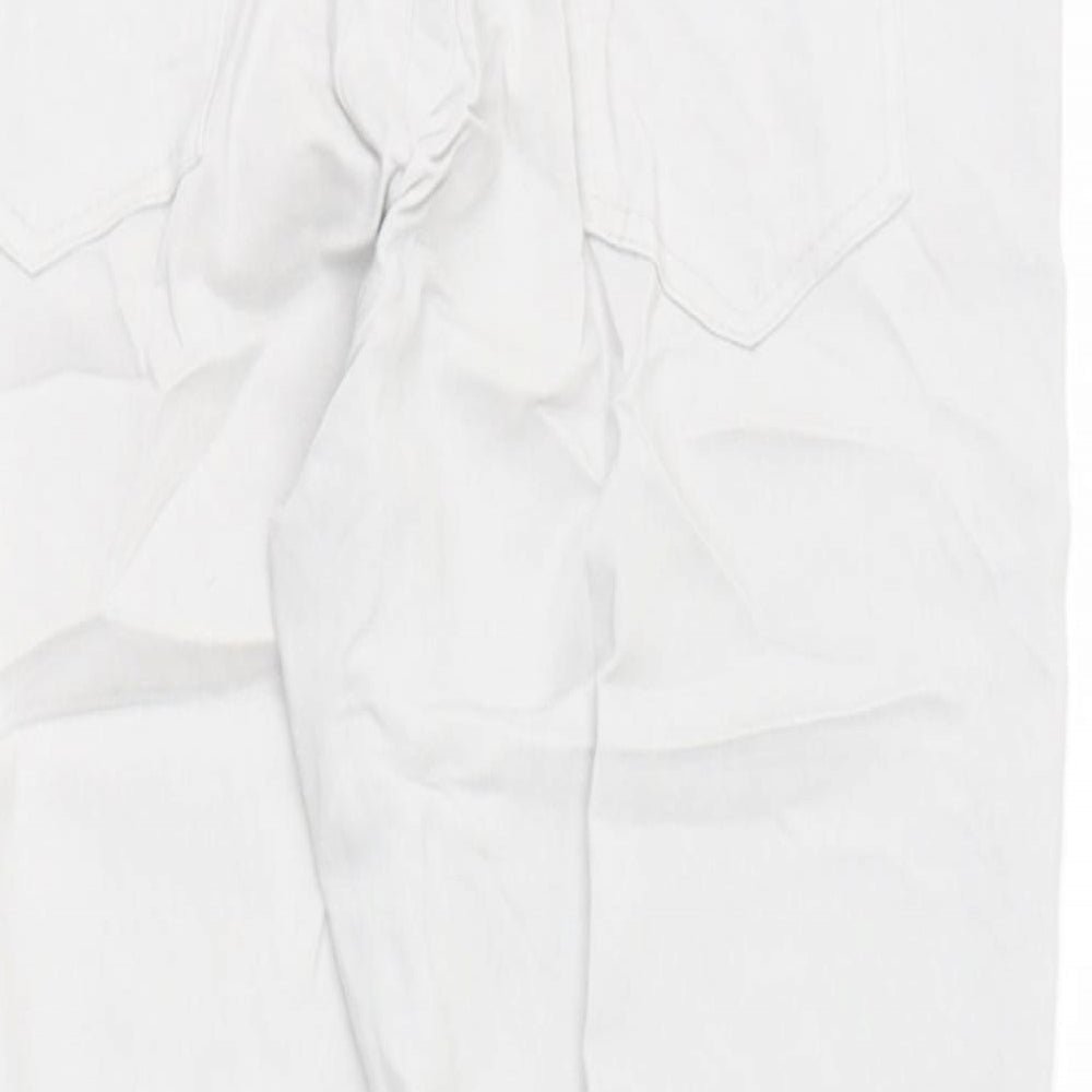 Womens UK Size M Preworn Regular Fit Cargo Beige Trousers