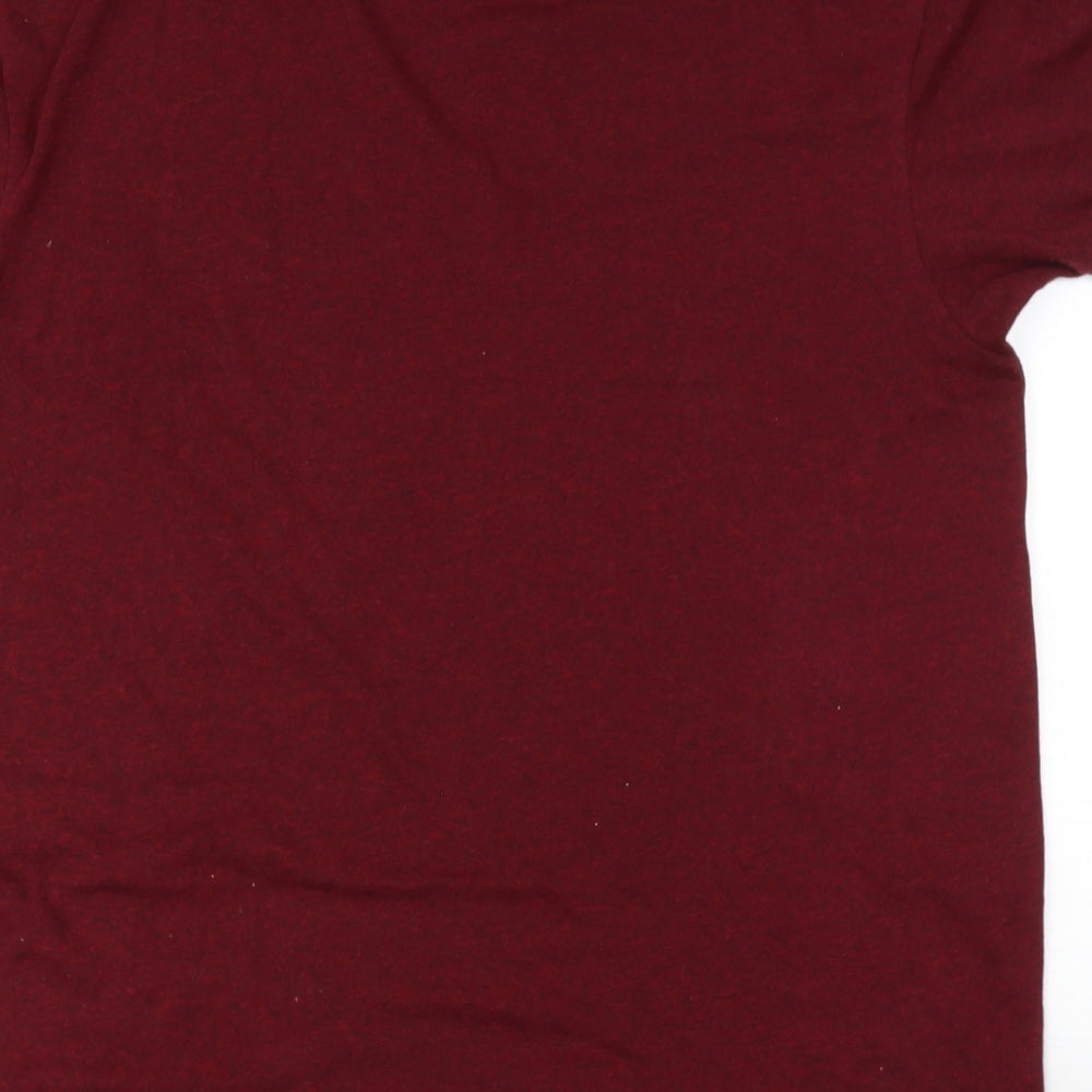 Mens UK Size Bershka Red T-Shirt