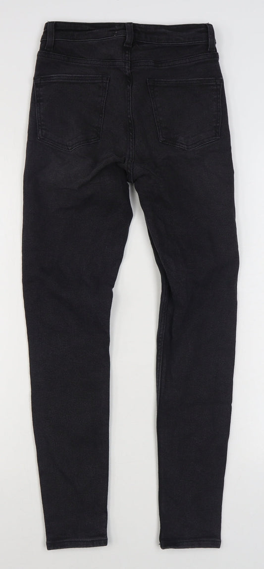 Denim & Co. Womens Black Cotton Skinny Jeans Size 10 L27 in Regular Zip
