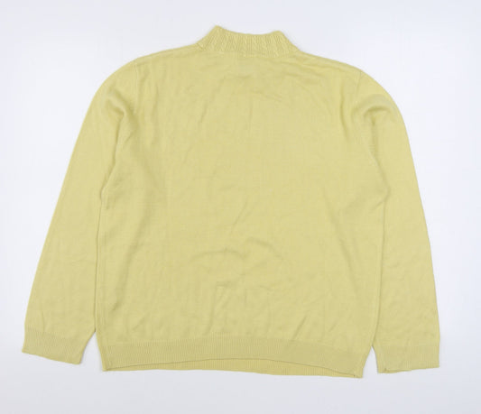 Womens UK Size 14 Preworn Yellow Pullover Jumper