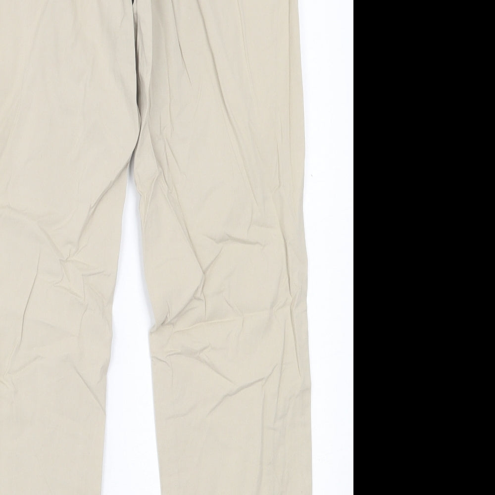 Womens UK Size 30 in Indigo Regular Fit Beige Trousers