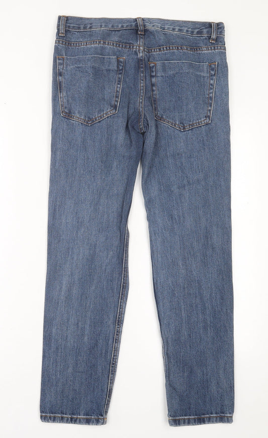 Glamorous Womens Blue  Cotton Straight Jeans Size S L28 in Regular Button