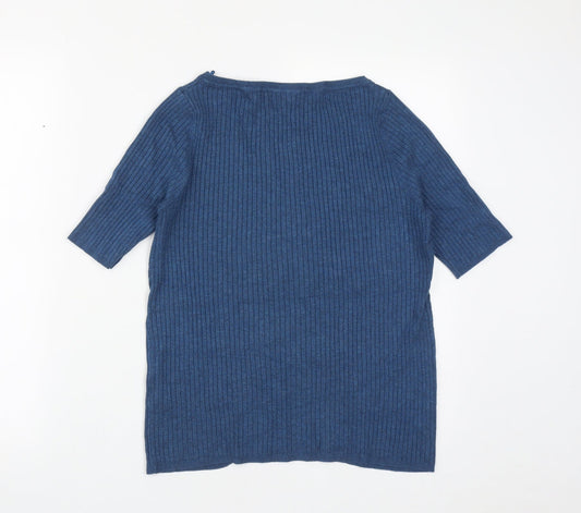 Womens UK Size 16 Marks and Spencer Blue Pullover Jumper