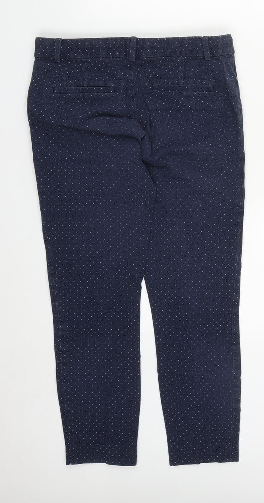 Gap Womens Blue Polka Dot Cotton Straight Jeans Size 30 in L24 in Regular Zip