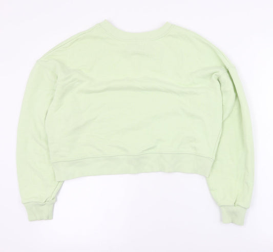 Womens UK Size S Pull & Bear Green Pullover Sweatshirt