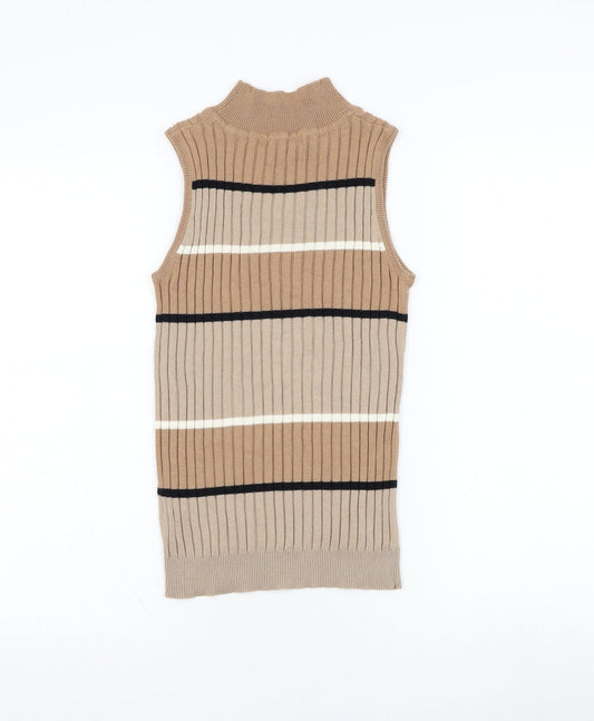 Womens UK Size 10 Select Brown Vest Jumper