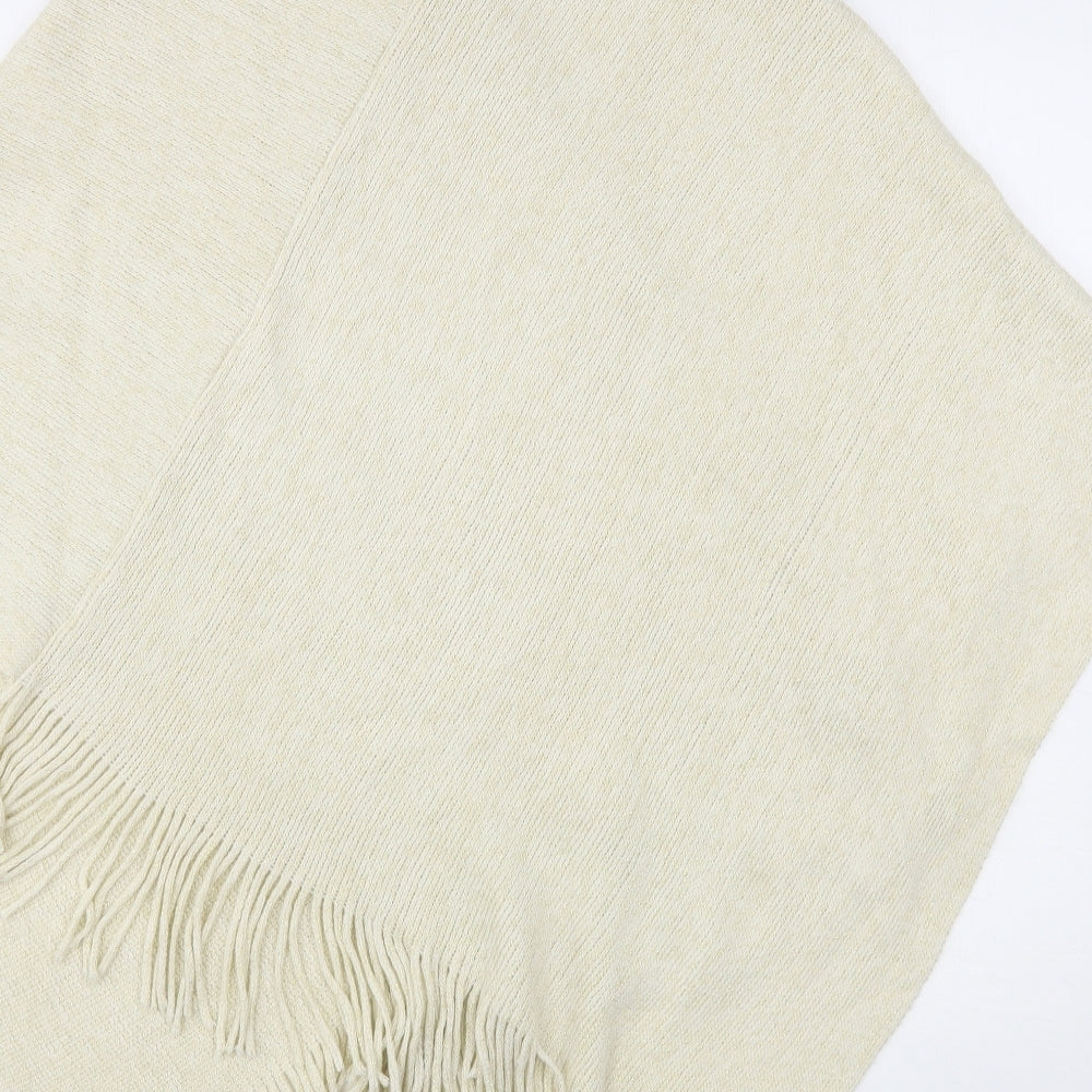 F&F Womens Beige Round Neck Acrylic Cape Jumper One Size