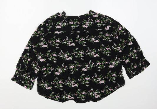 Womens UK Size 14 Atmosphere Black Basic Blouse