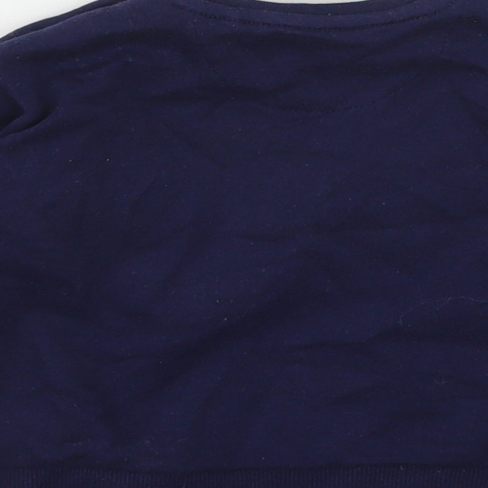 F&F Girls Blue Cotton Pullover Jumper Size 3-6 Months