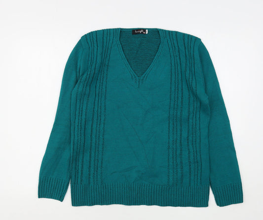 Womens UK Size S Insight Green Pullover Jumper