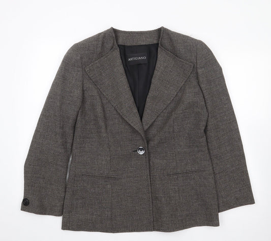 Womens UK Size M Artigiano Grey Jacket