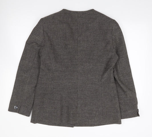 Artigiano Womens Grey Jacket Blazer Size M Button