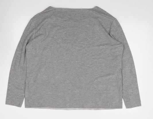 Womens UK Size 18 monari Grey Jersey T-Shirt