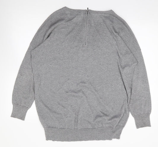 Womens UK Size M Wallis Grey Pullover Jumper