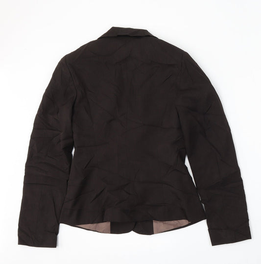 George Womens Brown Polyester Jacket Suit Size 8