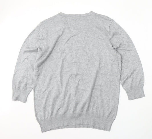 Womens UK Size L BM Grey Pullover Jumper