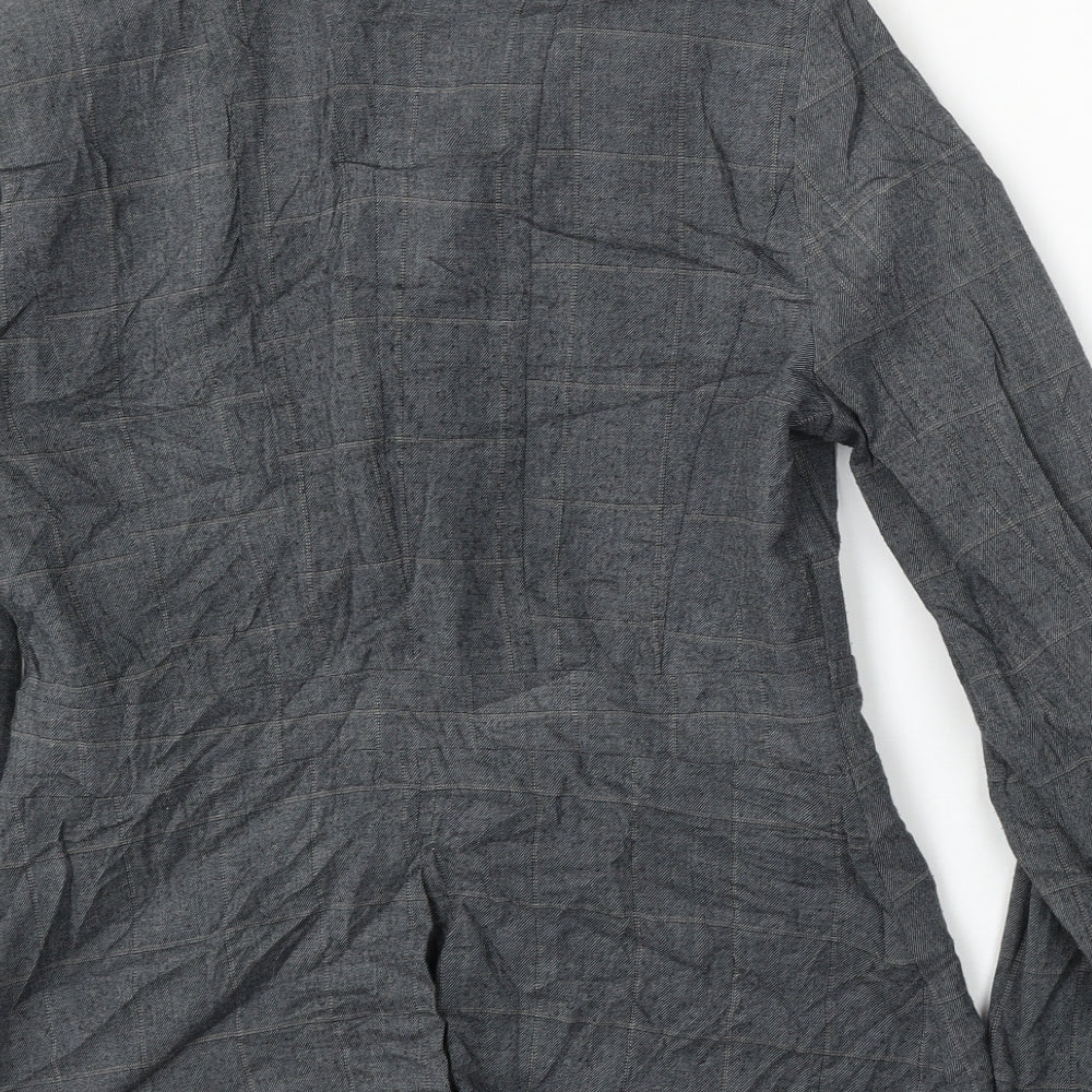 NEXT Womens Grey Check Polyester Jacket Suit Size 12