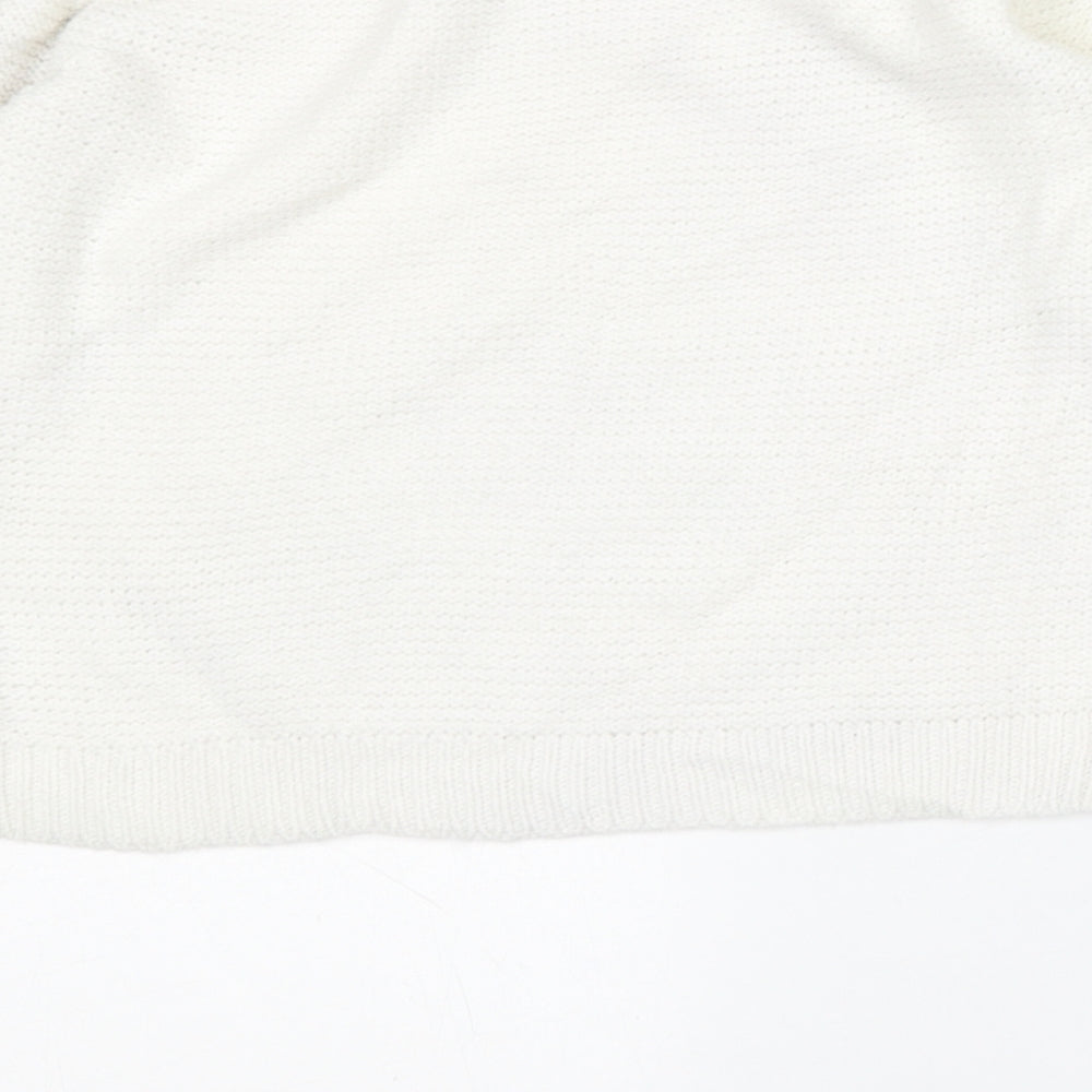 Womens UK Size M Derek Heart White Pullover Jumper