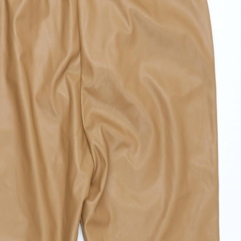 Womens UK Size 18 TOP SHOP Regular Fit Dress Pants Beige Trousers