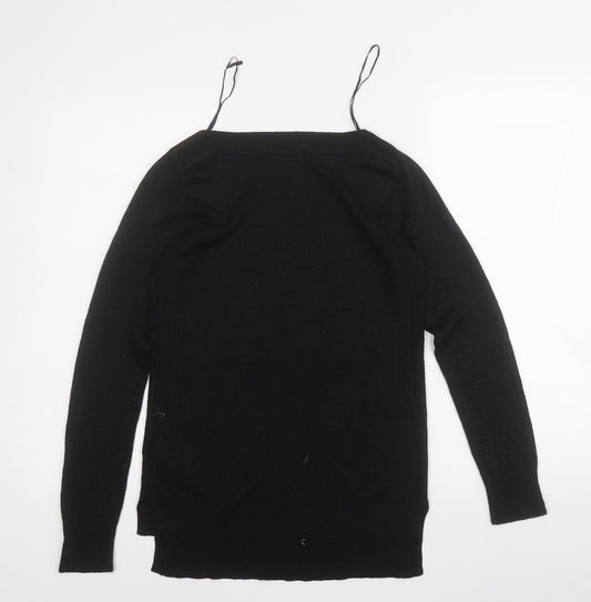 F&F Womens Black Roll Neck Acrylic Pullover Jumper Size 6