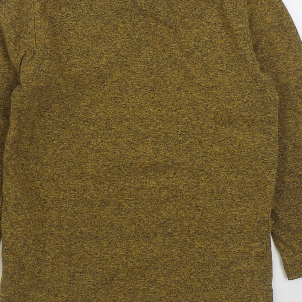 NEXT Boys Yellow Cotton Basic T-Shirt Size 3 Years Round Neck Pullover