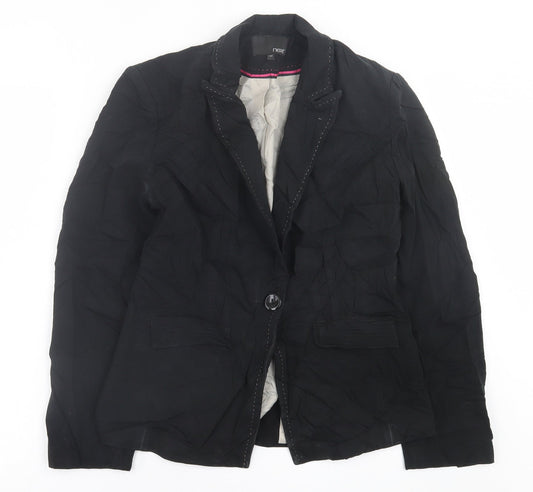 NEXT Womens Black Jacket Blazer Size 10 Button