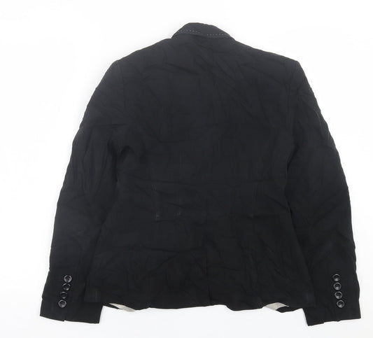 NEXT Womens Black Jacket Blazer Size 10 Button