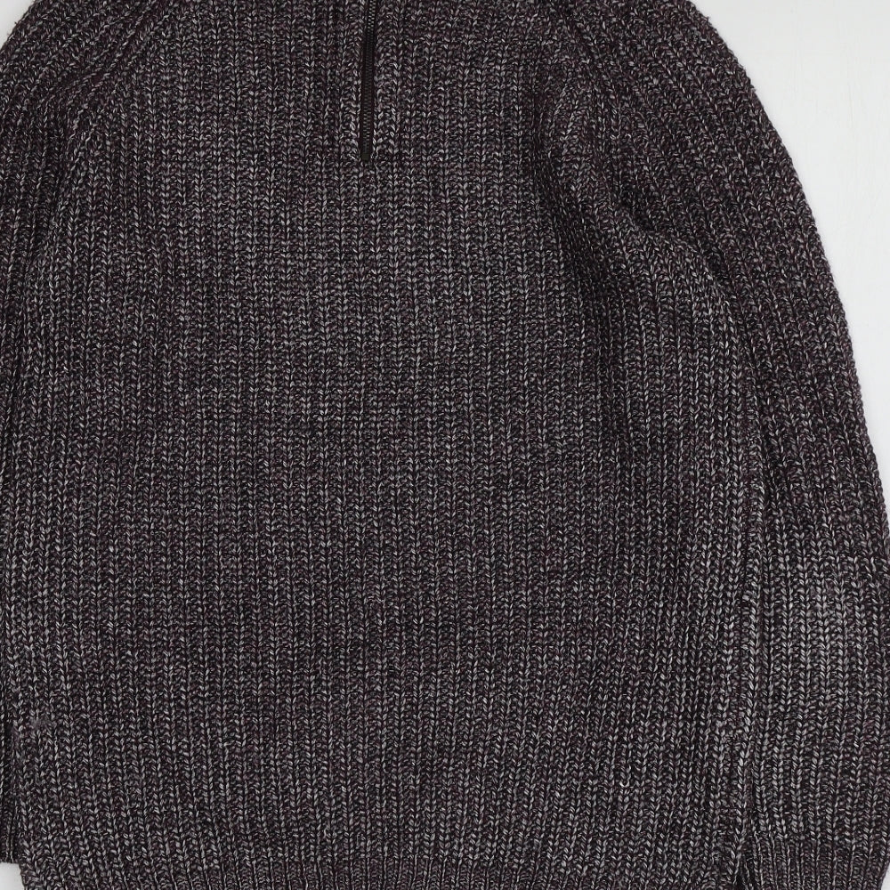 Autograph Womens Purple Round Neck Polyamide Pullover Jumper Size 12