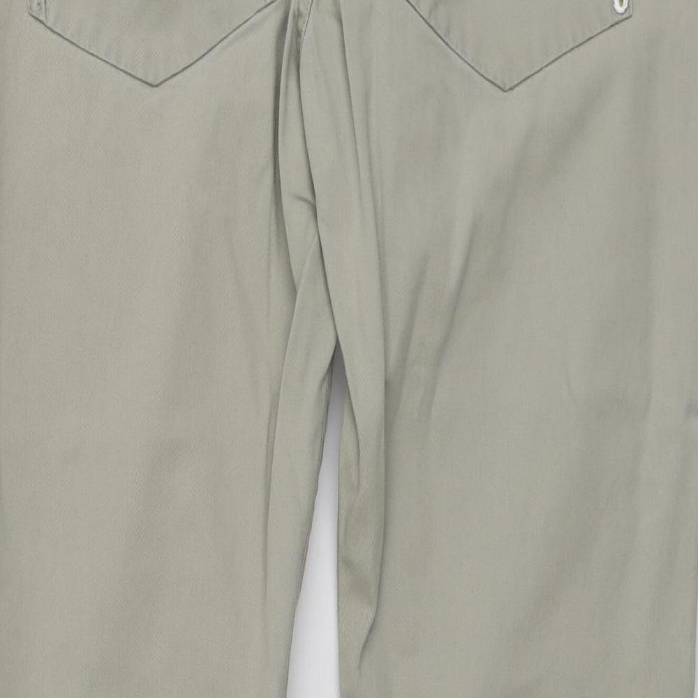 Fabric of Life Mens Beige Cotton Trousers Size 32 L29 in Regular