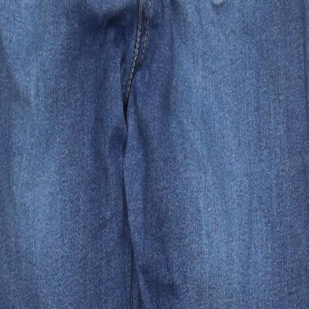 Parisian Womens Blue Cotton Straight Jeans Size 8 L27 in Regular Zip