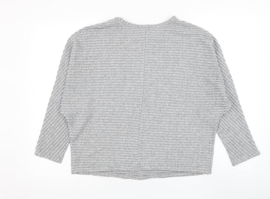 Primark Womens Grey Round Neck Polyester Pullover Jumper Size 10