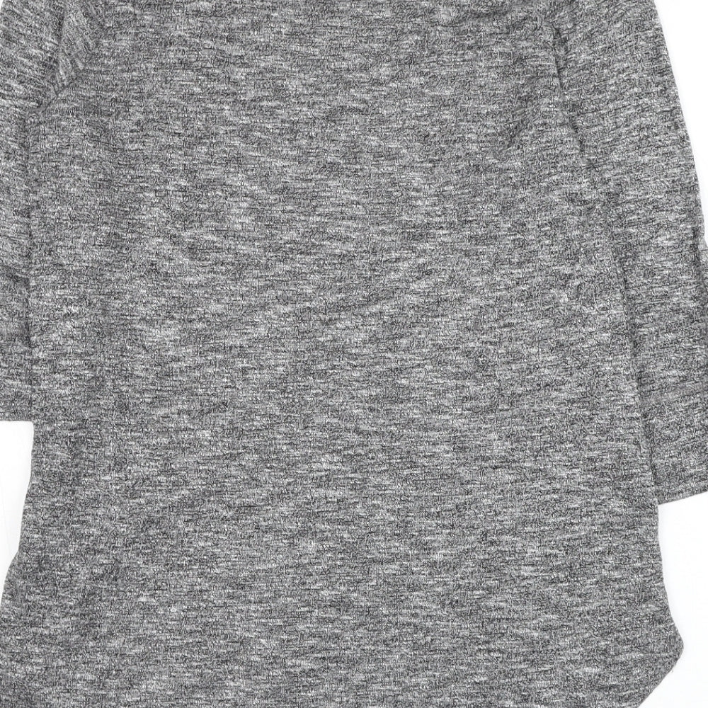George Womens Grey Round Neck Viscose Pullover Jumper Size 12