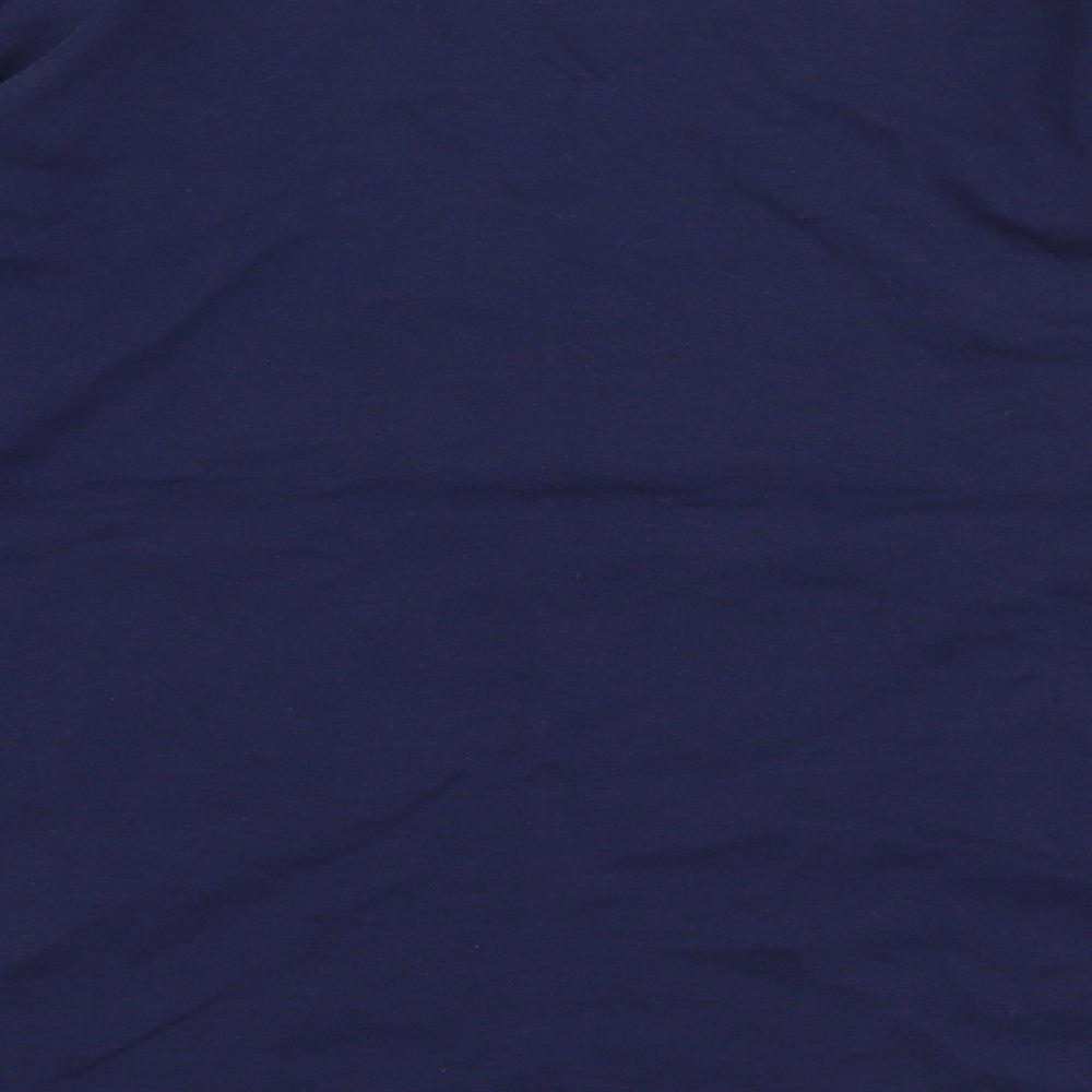 TU Girls Blue 100% Cotton Jersey T-Shirt Size 12 Years Round Neck Pullover - Unicorn