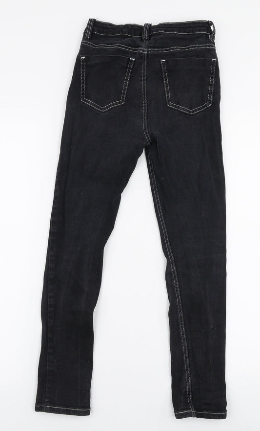 Womens UK Size 6 The Rockin Rev Slim Fit Skinny Black Jeans