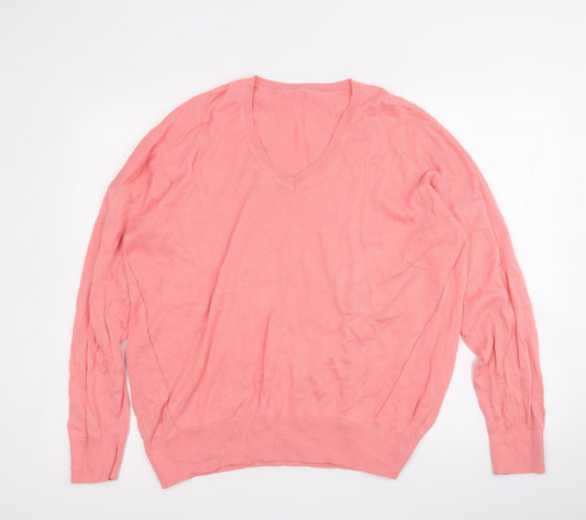 Womens UK Size L Dunnes Stores Pink Pullover Jumper