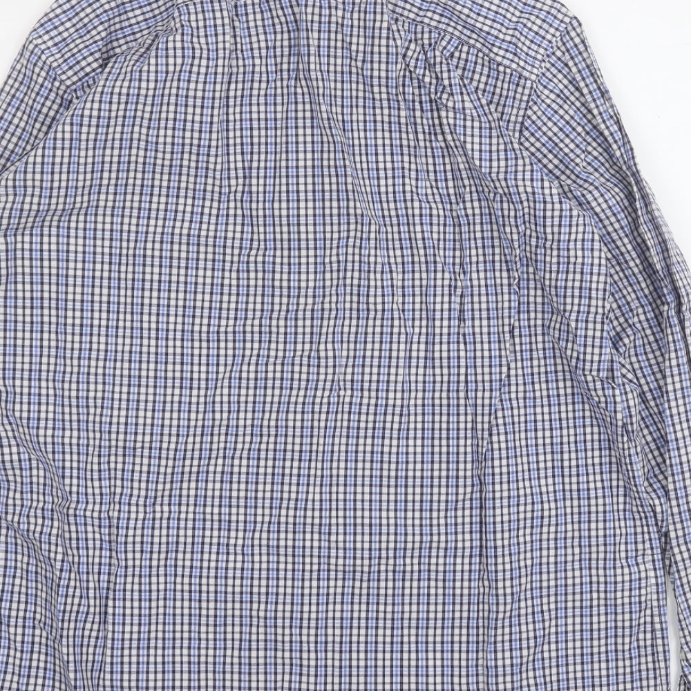 Mens UK Size M Blue Harbour Blue Button-Up Long Sleeve Casual Shirt