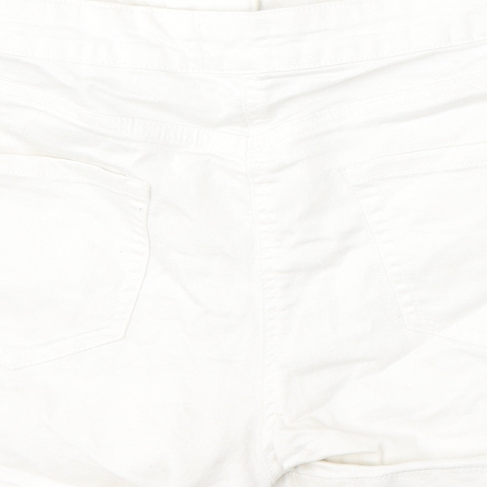 Papaya Womens White  Cotton Bermuda Shorts Size 10 L3 in Regular