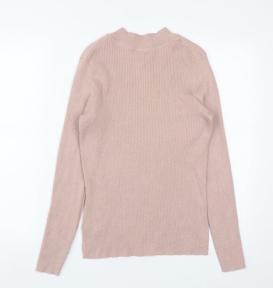 Primark Womens Brown Round Neck Viscose Pullover Jumper Size XL