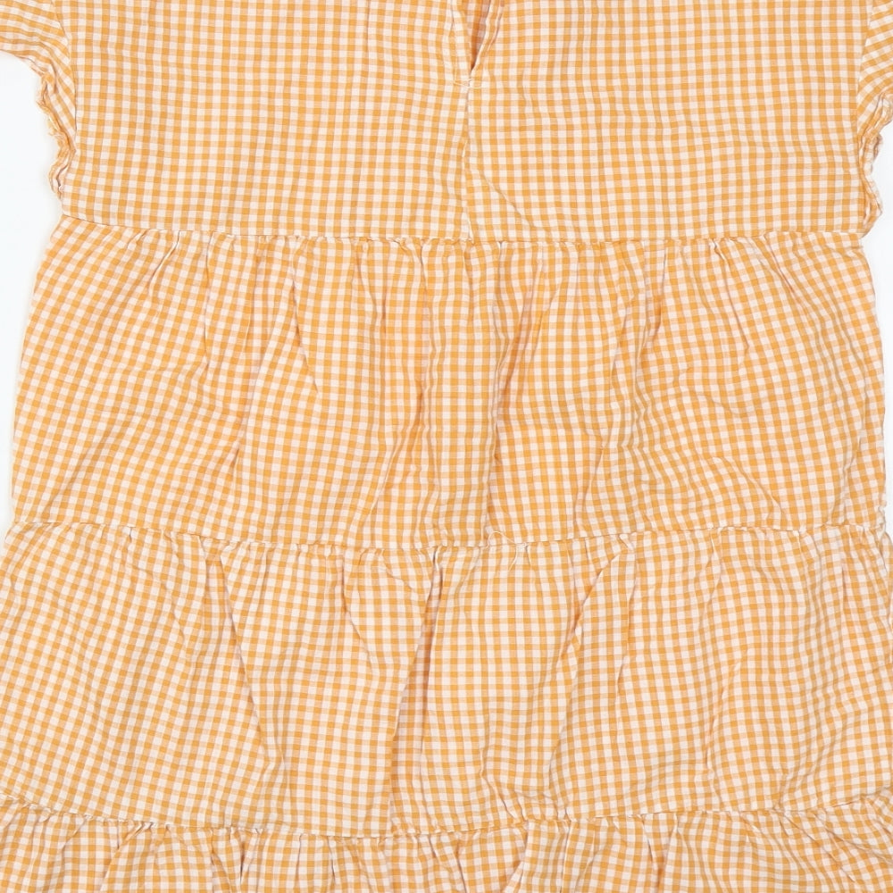 Womens UK Size S Preworn Orange Basic Blouse